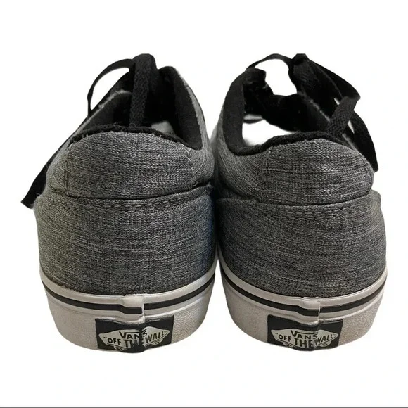 Vans Off The Wall Grey Herringbone Skate Shoe - Picture 4 of 10